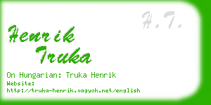 henrik truka business card